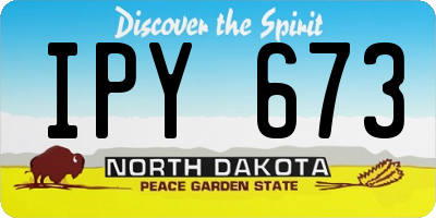 ND license plate IPY673