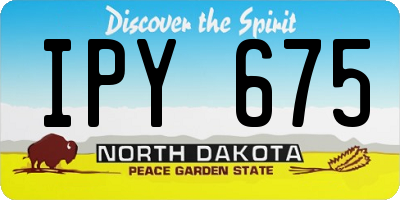 ND license plate IPY675