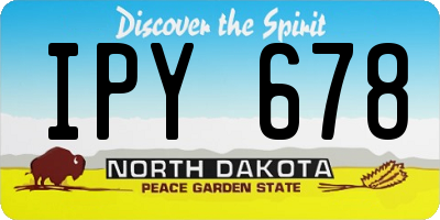 ND license plate IPY678
