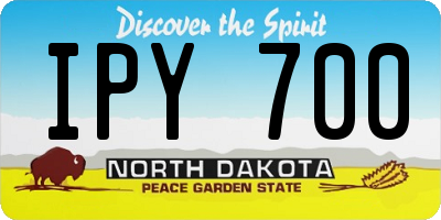 ND license plate IPY700