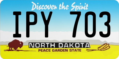 ND license plate IPY703