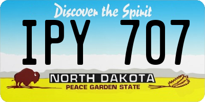 ND license plate IPY707