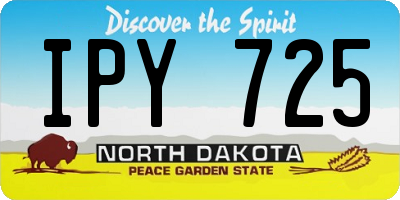 ND license plate IPY725