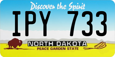 ND license plate IPY733