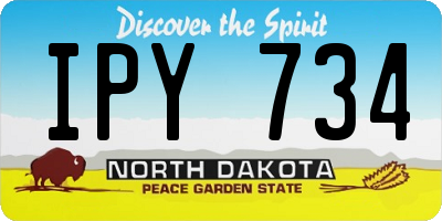 ND license plate IPY734