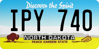 ND license plate IPY740