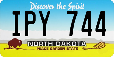 ND license plate IPY744