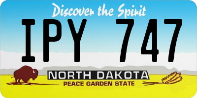 ND license plate IPY747