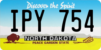 ND license plate IPY754