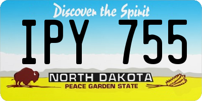 ND license plate IPY755