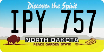 ND license plate IPY757