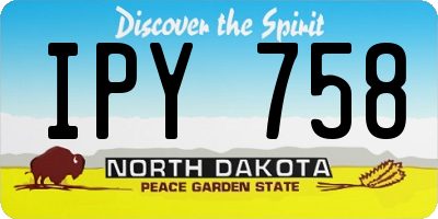 ND license plate IPY758