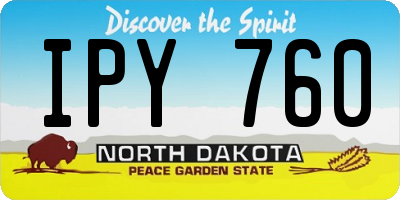 ND license plate IPY760