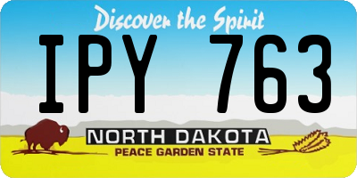 ND license plate IPY763