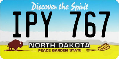 ND license plate IPY767