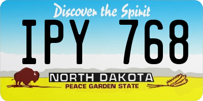 ND license plate IPY768