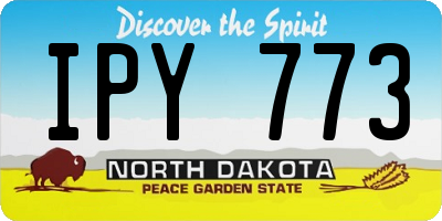 ND license plate IPY773