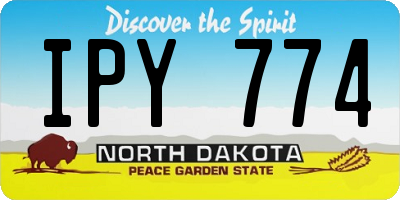 ND license plate IPY774