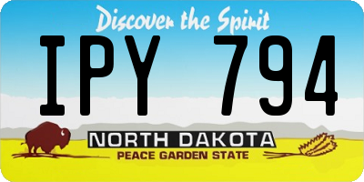 ND license plate IPY794