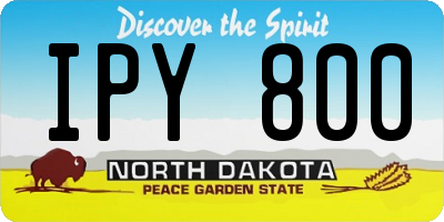 ND license plate IPY800