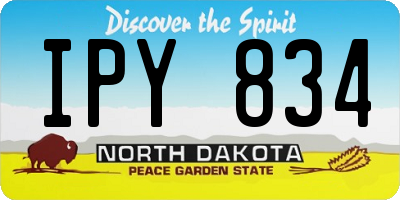 ND license plate IPY834