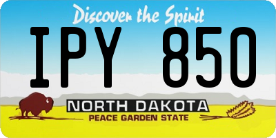 ND license plate IPY850