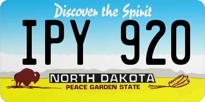 ND license plate IPY920