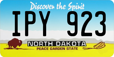 ND license plate IPY923