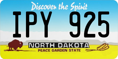 ND license plate IPY925