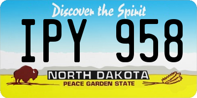 ND license plate IPY958