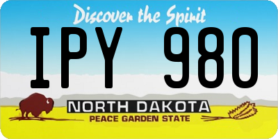 ND license plate IPY980