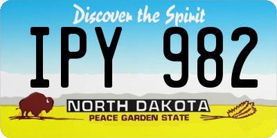 ND license plate IPY982