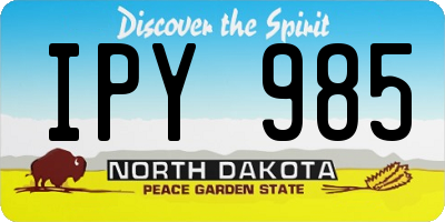 ND license plate IPY985