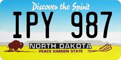 ND license plate IPY987