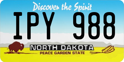 ND license plate IPY988