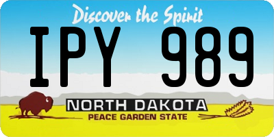 ND license plate IPY989