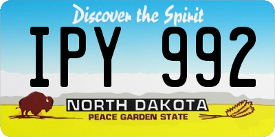 ND license plate IPY992