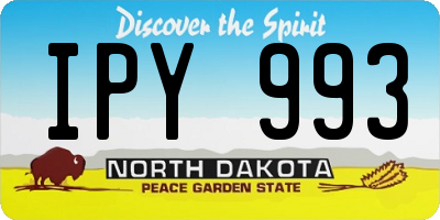 ND license plate IPY993