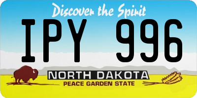 ND license plate IPY996