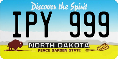 ND license plate IPY999