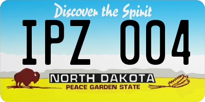ND license plate IPZ004