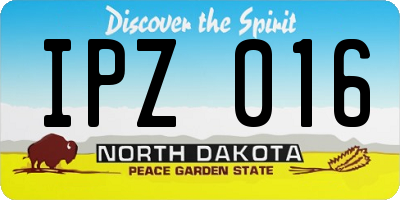 ND license plate IPZ016