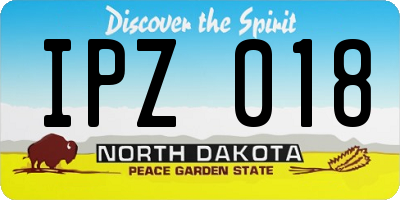 ND license plate IPZ018