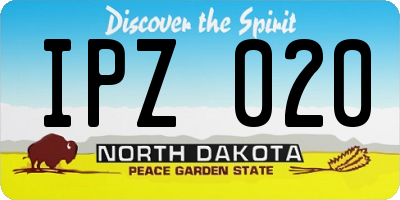 ND license plate IPZ020