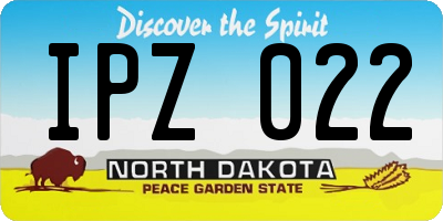 ND license plate IPZ022