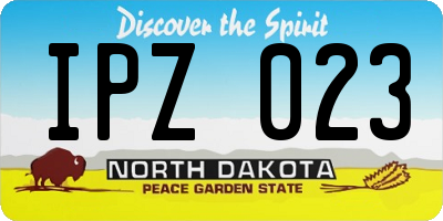 ND license plate IPZ023