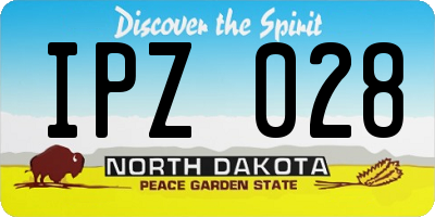 ND license plate IPZ028