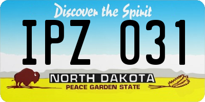 ND license plate IPZ031
