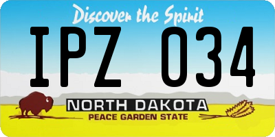 ND license plate IPZ034