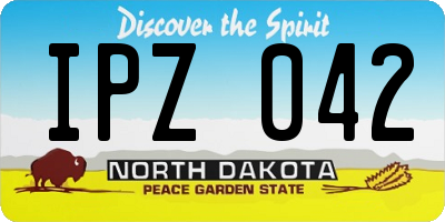 ND license plate IPZ042